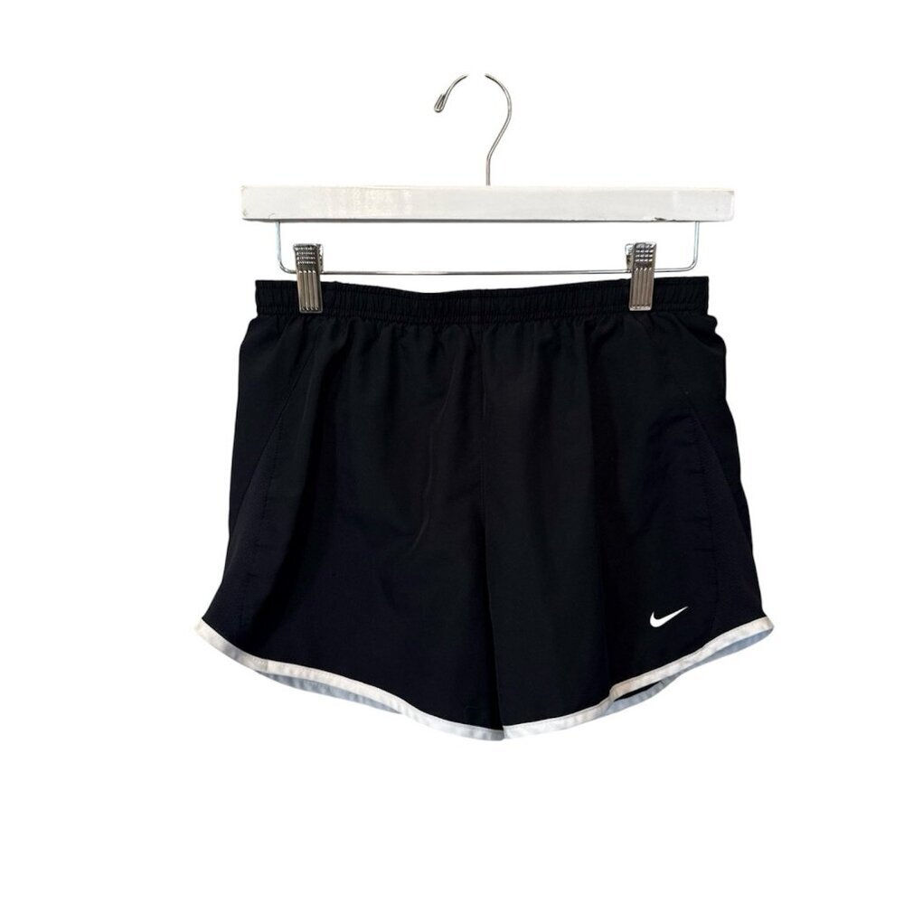 Nike Big Girls Dri-FIT Tempo Running Shorts Black / White Sz XL